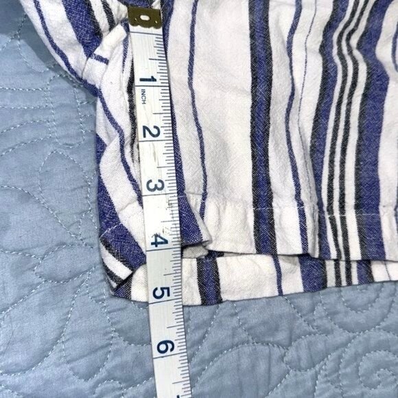 Old Navy Womens Striped Shorts Size 14 Linen Blend - Picture 8 of 8